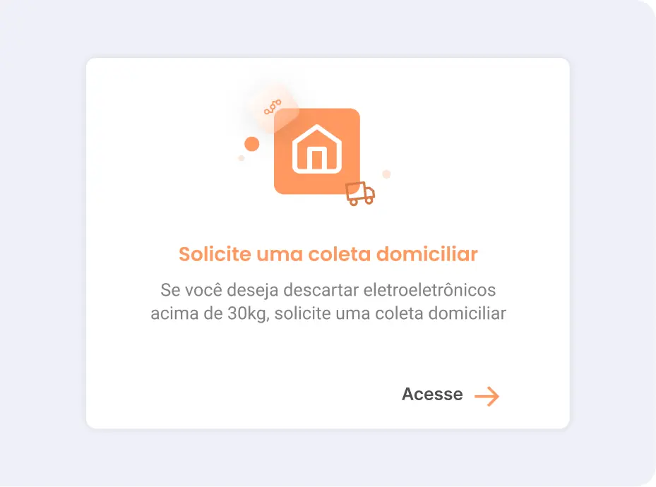 Tela de confirmação do agendamento da coleta
