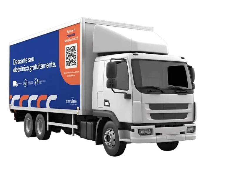 Caminhão da Circulare para coleta e transporte de eletrônicos