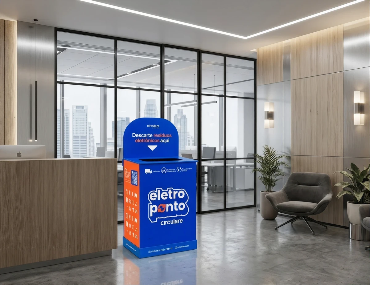 Eletroponto Circulare instalado em um escritório